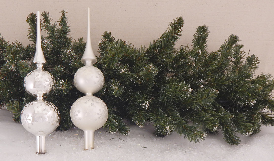 13" (330mm) Glass Treetoppers, Silver, 12/Box, 1/Case, 12 Pieces