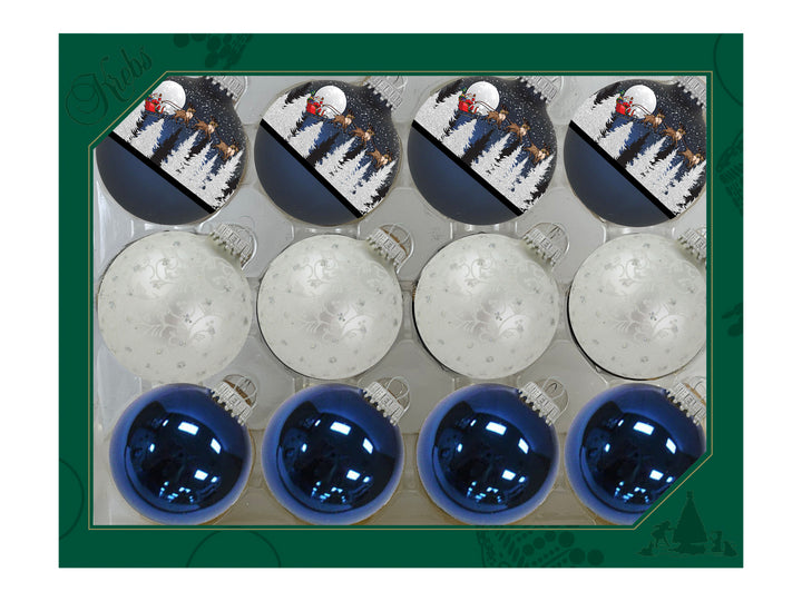 2 5/8" (67mm) Ball Ornaments, Alpine Spirit Variety Set, 12/Box, 12/Case, 144 Pieces