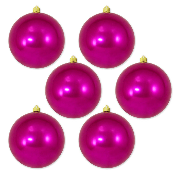 8" (200mm) Giant Commercial Shatterproof Ball Ornament, Tutti Frutti, Case, 6 Pieces