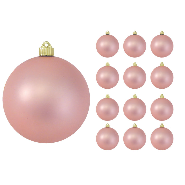 6" (150mm) Large Commercial Shatterproof Ball Ornaments, Piglet Pink, 1/Box, 12/Case, 12 Pieces