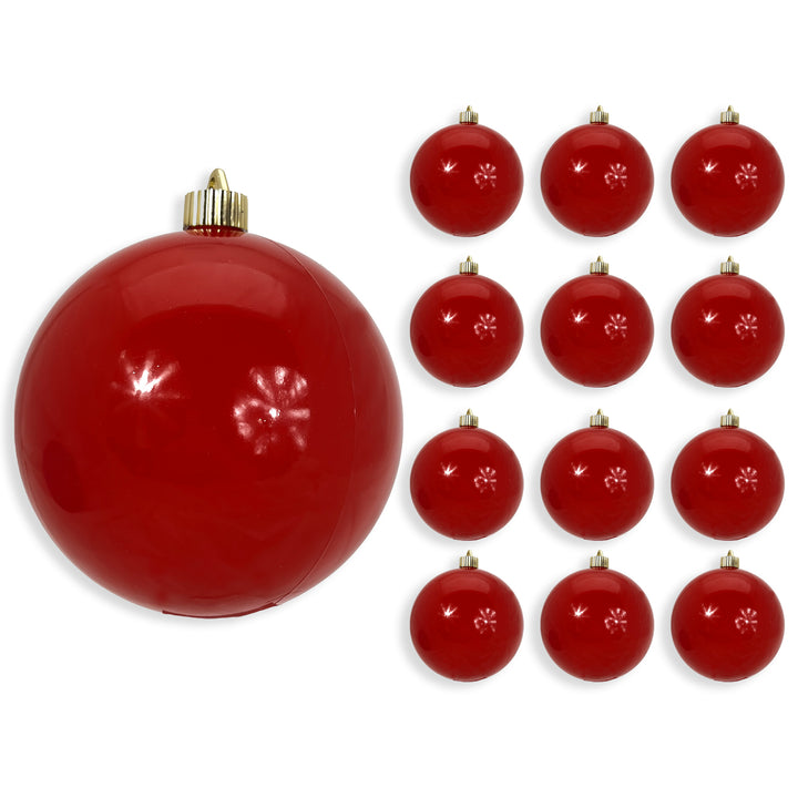 6" (150mm) Large Commercial Shatterproof Ball Ornaments, Ladybug Red, 1/Box, 12/Case, 12 Pieces