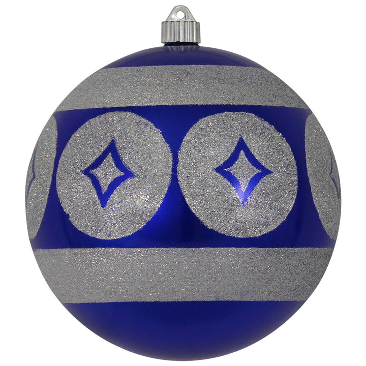 8" (200mm) Giant Commercial Shatterproof Ball Ornament, Azure Blue, Case, 6 Pieces - Christmas by Krebs Wholesale