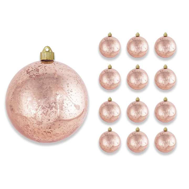 6" (150mm) Large Commercial Shatterproof Ball Ornaments, Copper Mercury, 1/Box, 12/Case, 12 Pieces