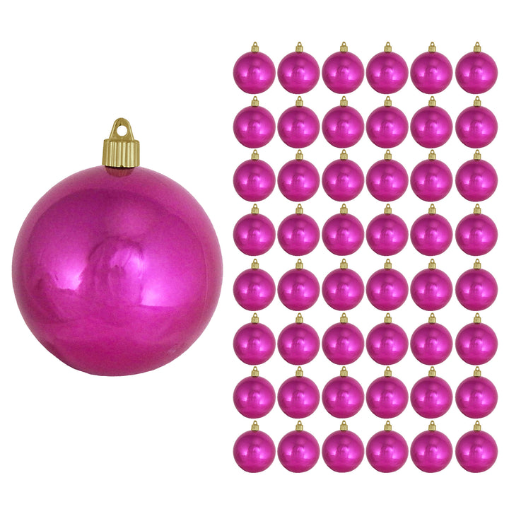 4" (100mm) Commercial Shatterproof Ball Ornament, Shiny Tutti Frutti, 4 per Bag, 12 Bags per Case, 48 Pieces