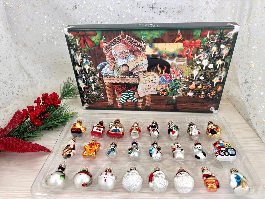 1 1/4" (32mm) Mini Advent Calendar Figurine Ornaments, 24/Box, 6/Case, 144 Pieces