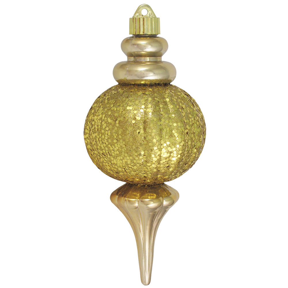 8 2/3" (220mm) Large Commercial Shatterproof Finials, Gilded Gold , Case, 12 Pieces
