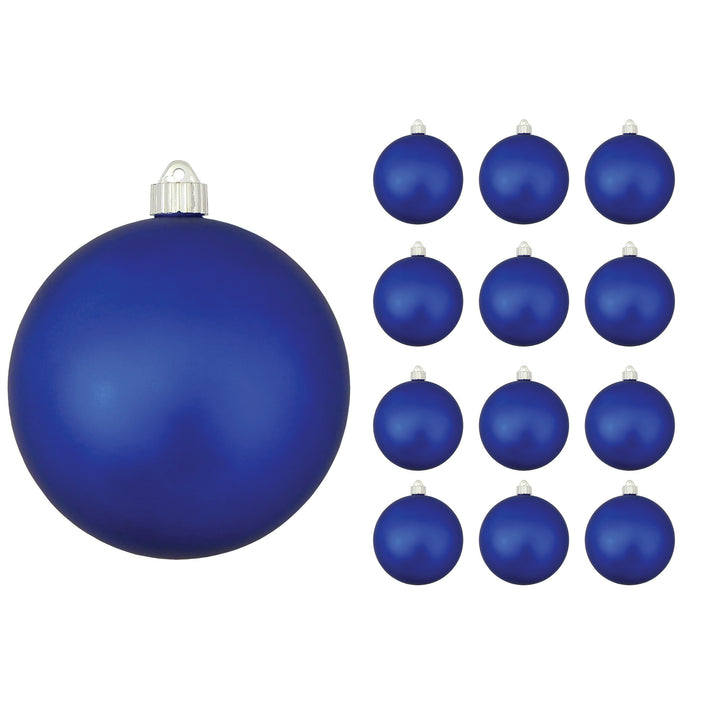 6" (150mm) Commercial Shatterproof Ball Ornament, Matte Regal Blue, 2 per Bag, 6 Bags per Case, 12 Pieces