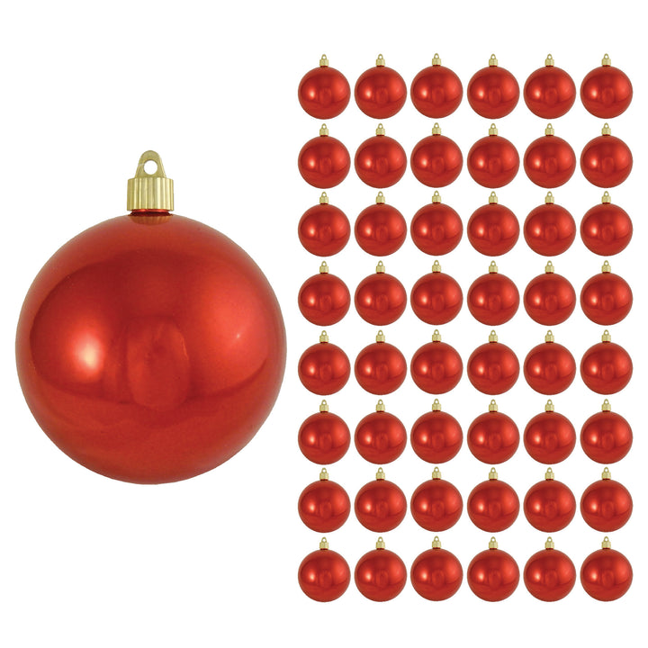 4" (100mm) Commercial Shatterproof Ball Ornament, Shiny True Love, 4 per Bag, 12 Bags per Case, 48 Pieces