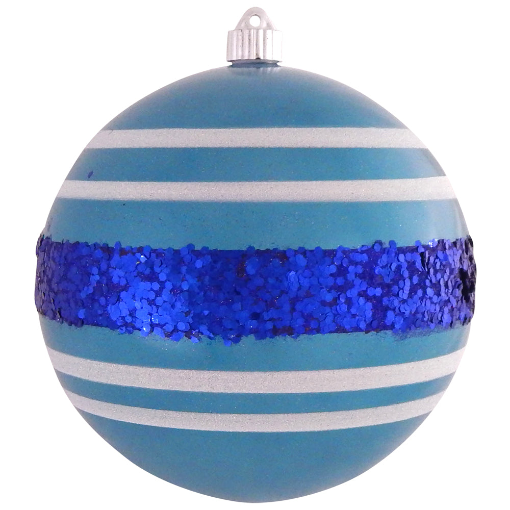 8" (200mm) Giant Commercial Shatterproof Ball Ornament, Lagoon, Case, 6 Pieces