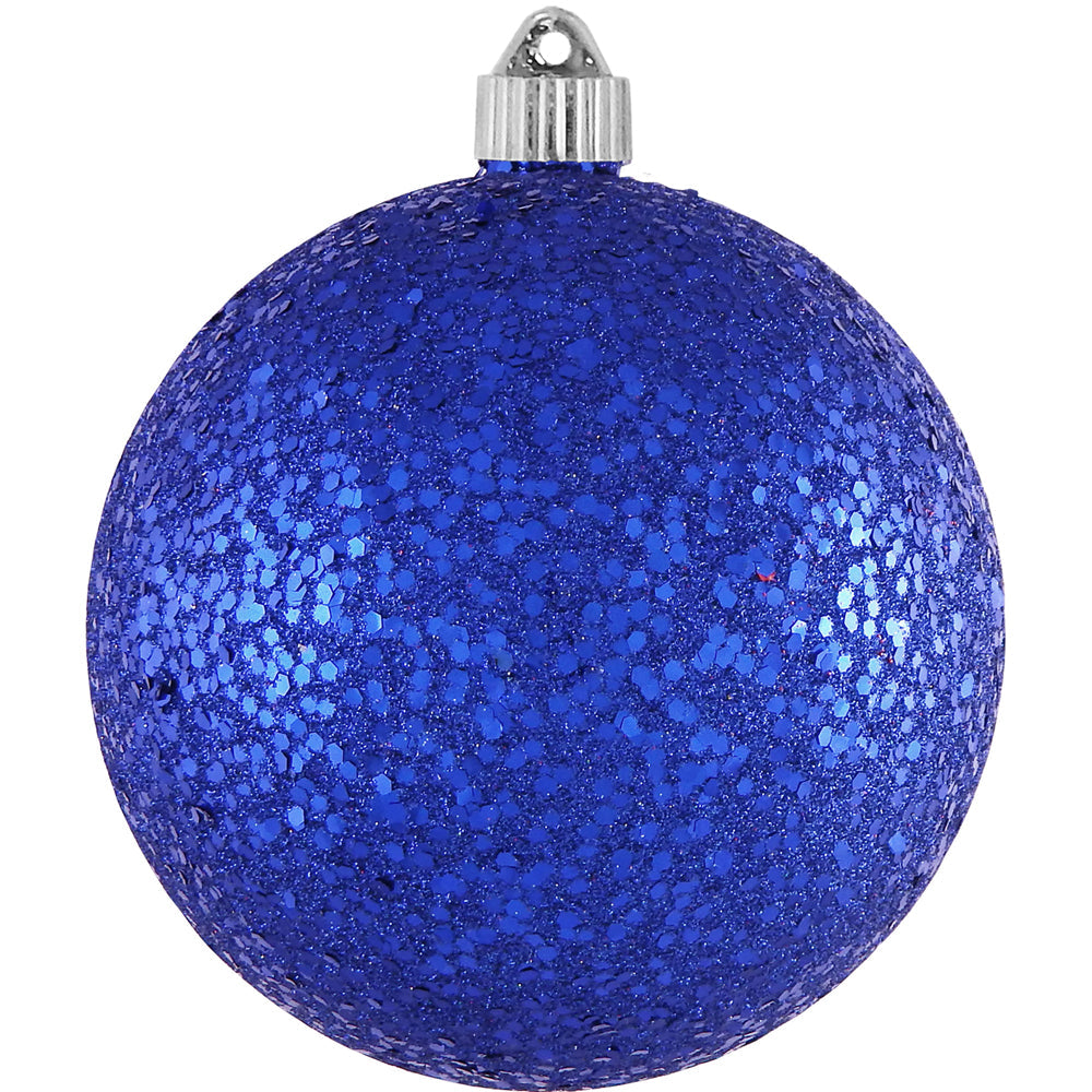 6" (150mm) Large Commercial Shatterproof Ball Ornaments, Dark Blue, 1/Box, 12/Case, 12 Pieces
