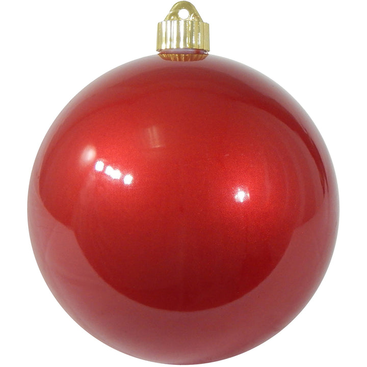 6" (150mm) Commercial Shatterproof Ball Ornament, Candy Red, 2 per Bag, 6 Bags per Case, 12 Pieces