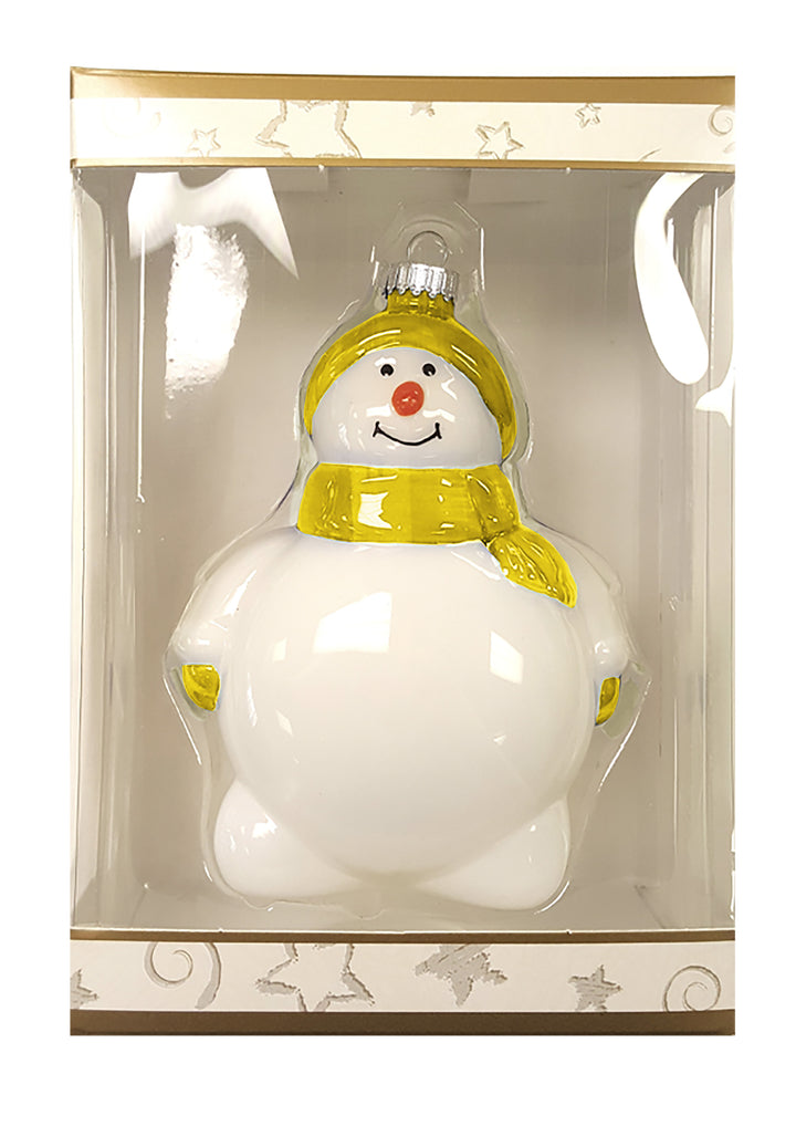 5" (127mm) Snowman with Aztec Gold Hat and Scarf Figurine Ornaments, 1/Box, 12/Case, 12 Pieces