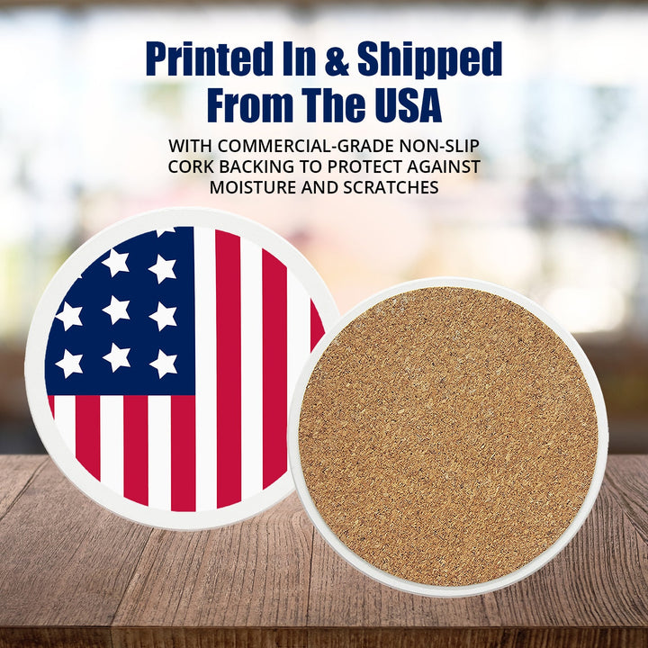 4" Round Ceramic Coasters - Happy Mothers Day with Rose, 4/Box, 2/Case, 8 Pieces