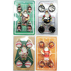 4" (100mm) Mini Santa Sports Ball Ornaments Assortment, 5/Box, 12/Case, 60 Pieces