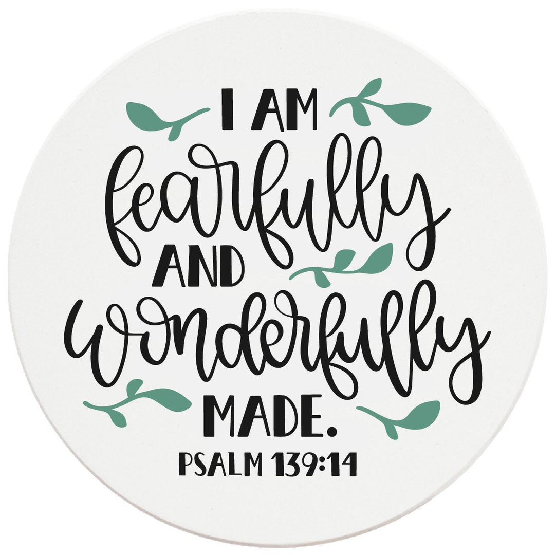 4" Round Ceramic Coasters - Fearfully And Wonderfully Made, 4/Box, 2/Case, 8 Pieces