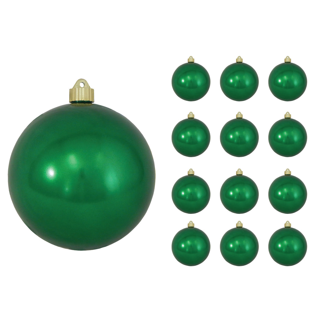 6" (150mm) Commercial Shatterproof Ball Ornament, Shiny Blarney Green, 2 per Bag, 6 Bags per Case, 12 Pieces