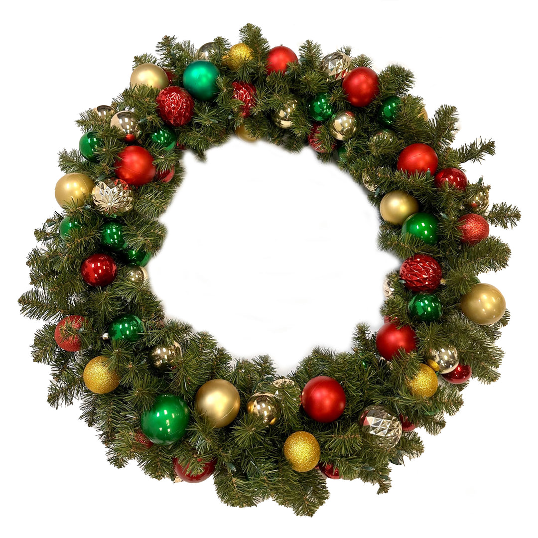 Christmas By Krebs Shatterproof Interior Wreath Decorating Kits - ORNAMENTS ONLY (Traditional - Interior, 36 Inch - 64 Ornaments)