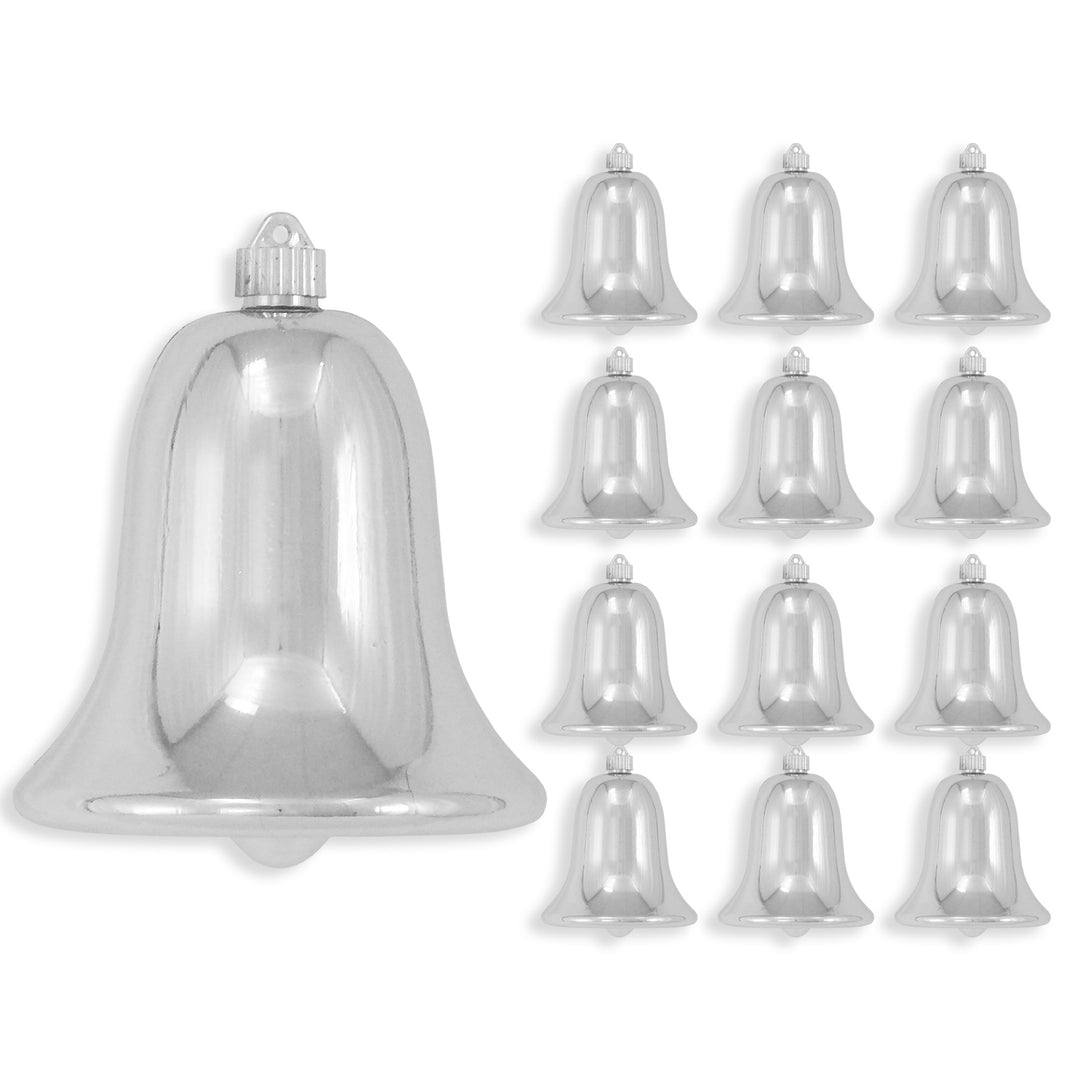 7" (178mm) Commercial Shatterproof Bell Ornaments, Looking Glass, 1/Box, 12/Case, 12 Pieces