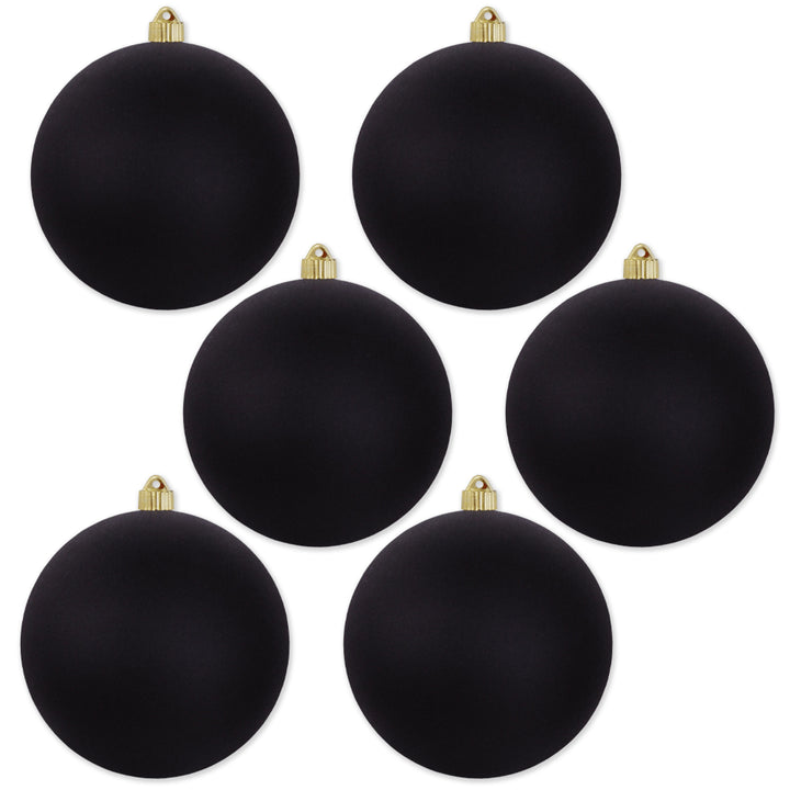 8" (200mm) Giant Commercial Shatterproof Ball Ornament, Soot, Case, 6 Pieces