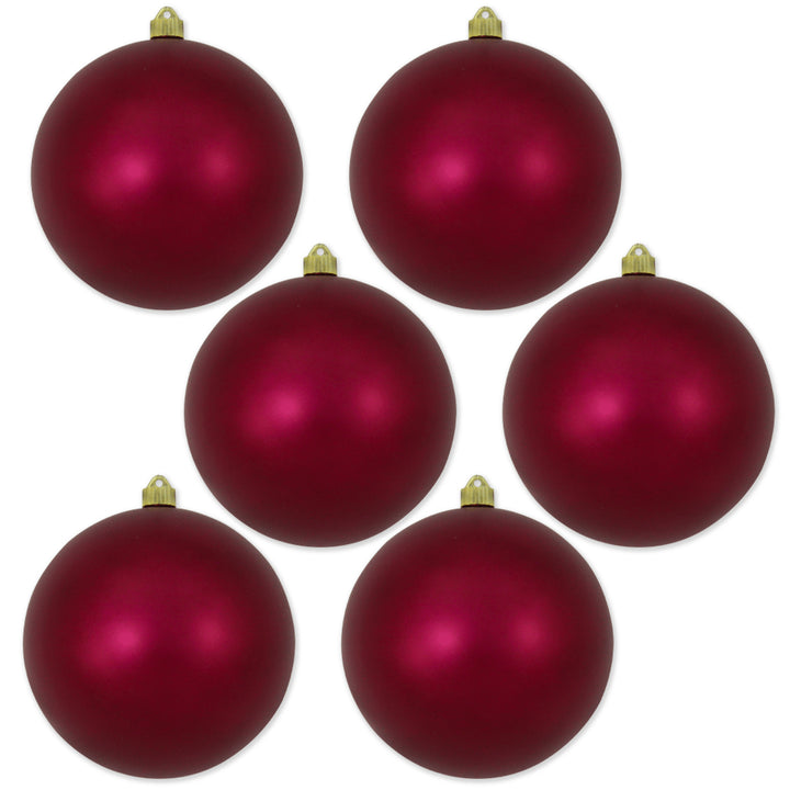 8" (200mm) Giant Commercial Shatterproof Ball Ornament, Bayberry, Case, 6 Pieces