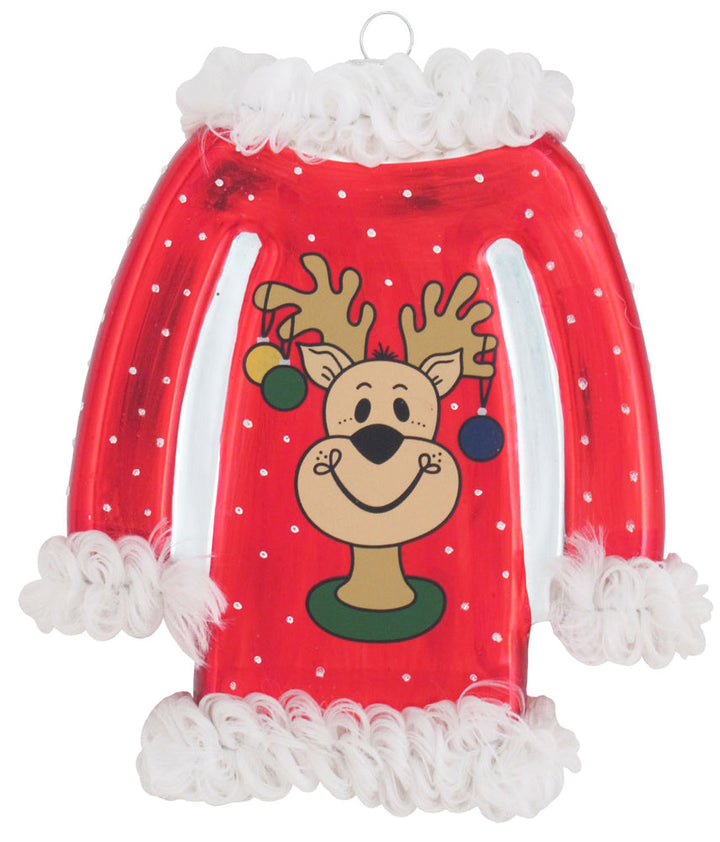 5 1/4" (133mm) Ugly Sweater Figurine Ornaments, 1/Box, 6/Case, 6 Pieces