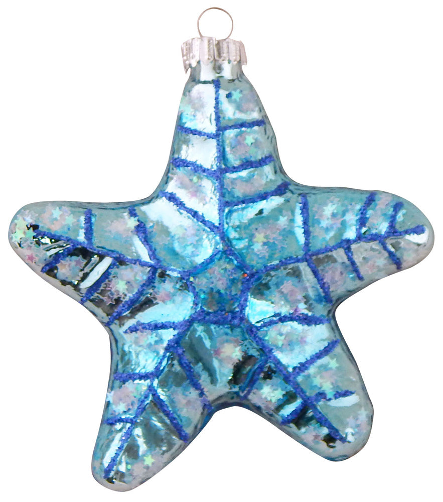 3 1/2" (89mm) Blue Starfish Figurine Ornaments, 1/Box, 6/Case, 6 Pieces