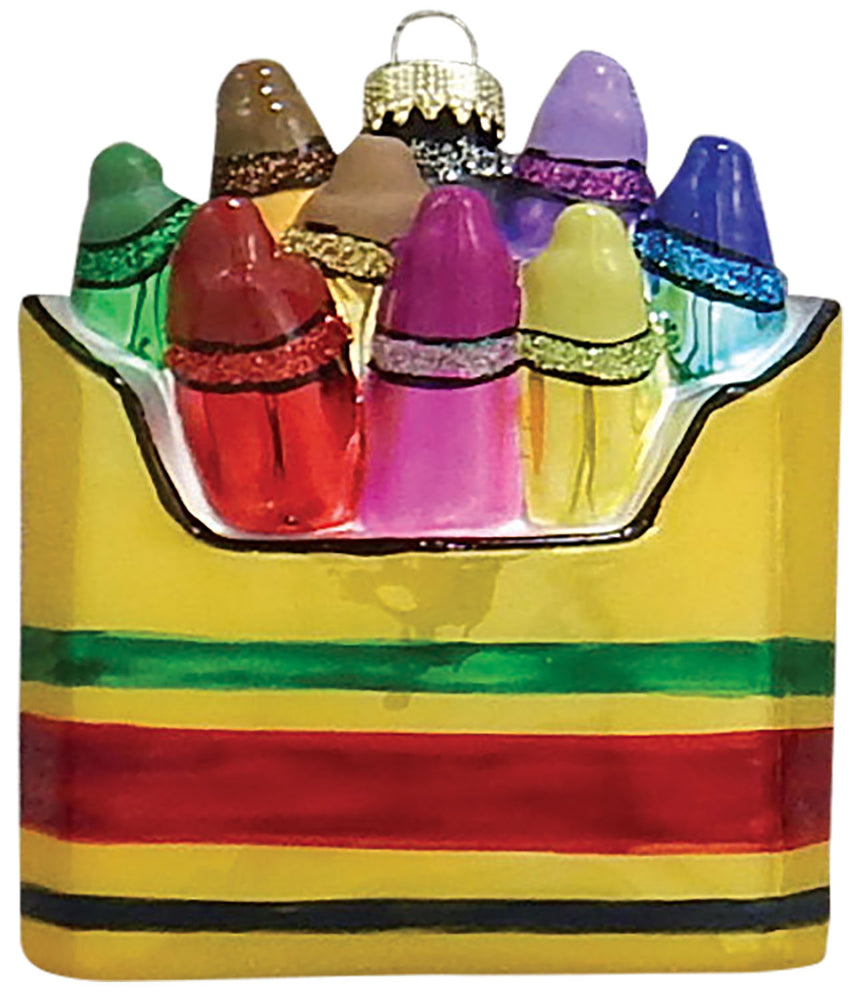3 3/4" (95mm) Box of Crayons Figurine Ornaments, 1/Box, 6/Case, 6 Pieces