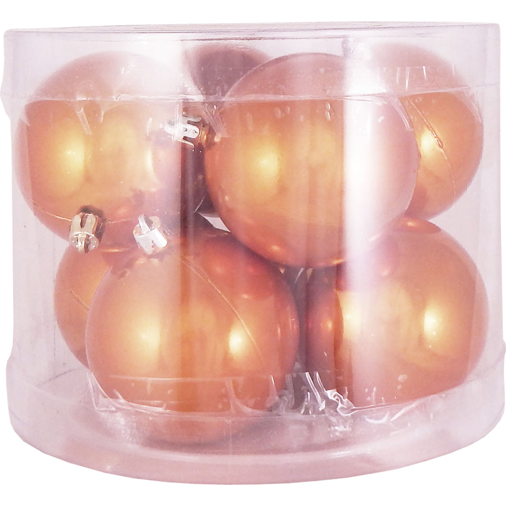 3 1/4" (80mm) Commercial Shatterproof Ball Ornament, Mandarin, Case, 80 Pieces