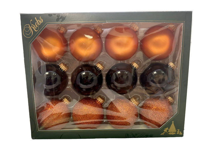 2 5/8" (67mm) Glass Ball Ornament Solid Color Variety, 12/Box, 12/Case, 144 Pieces
