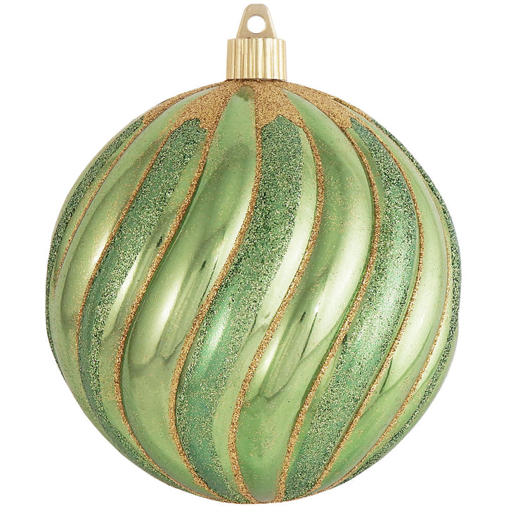 4 3/4" (120mm) Jumbo Commercial Shatterproof Ball Ornament, Limeade, Case, 24 Pieces - Christmas by Krebs Wholesale