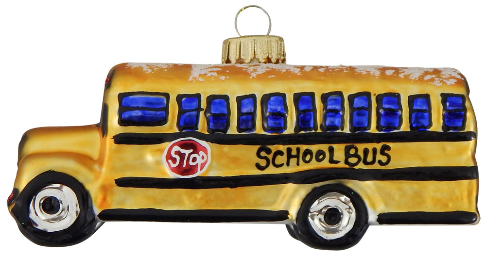 5" (127mm) Large School Bus Figurine Ornaments, 1/Box, 6/Case, 6 Pieces