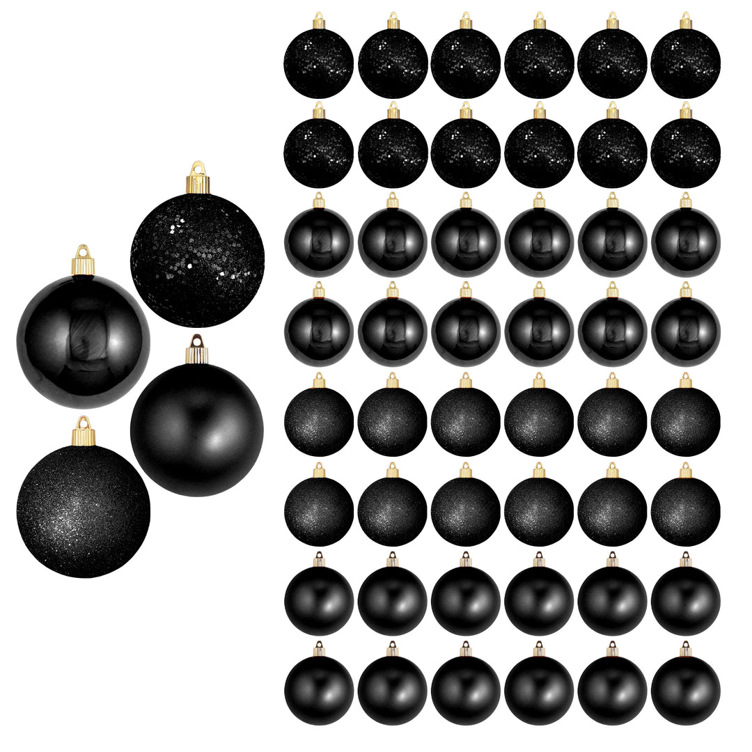 4" (100mm) Large Commercial Shatterproof Ball Ornament, Multicolor, Case, 48 Pieces