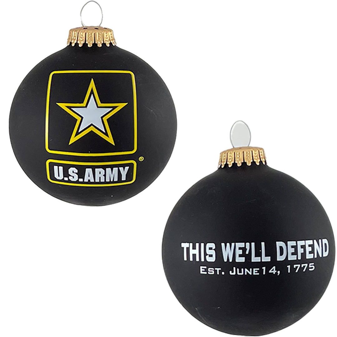 3 1/4" (80mm) Ebony Velvet 3 1/4" Ball with Army Logo Established Date 1/Box, 12/Case, 12 Pieces