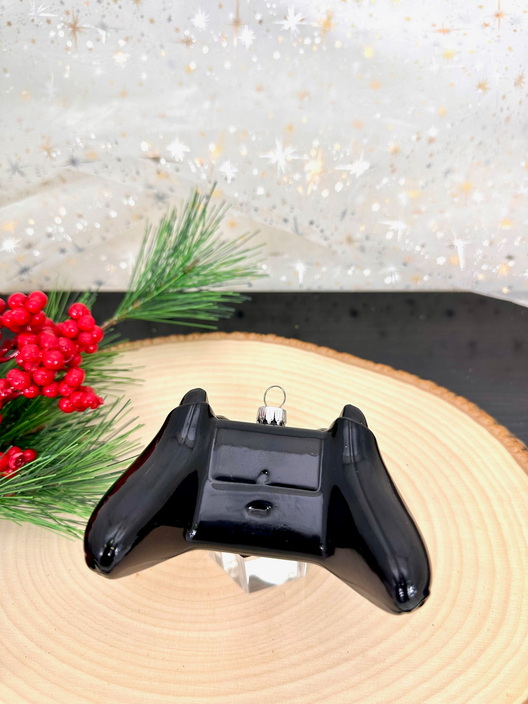Black Video Game Controller Figurine Ornaments, 1/Box, 6/Case, 6 Pieces