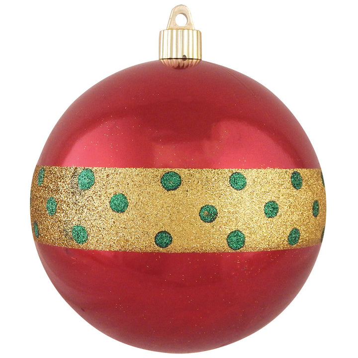 4 3/4" (120mm) Jumbo Commercial Shatterproof Ball Ornament, Sonic Red, Case, 24 Pieces - Christmas by Krebs Wholesale
