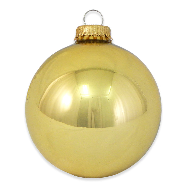 2 5/8" (67mm) Ball Ornaments, Gold with Night Before Christmas Variety Set, 12/Box, 12/Case, 144 Pieces