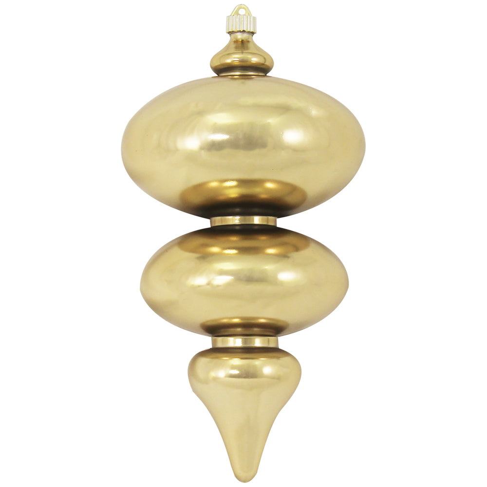15" (380mm) Giant Commercial Shatterproof Finials, Gilded Gold, Case, 4 Pieces
