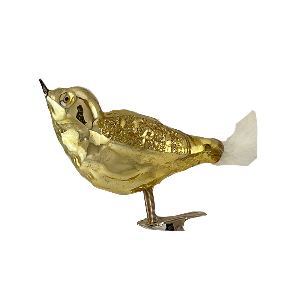 5 3/4" (146mm) Aztec Gold Clip-On Bird Figurine Ornaments, 12/Case, 12 Pieces