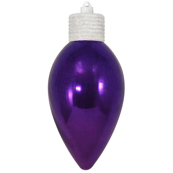 12" (300mm) Giant Commercial Shatterproof C9 Light Bulb Ornament, Vivacious Purple, Case, 6 Pieces