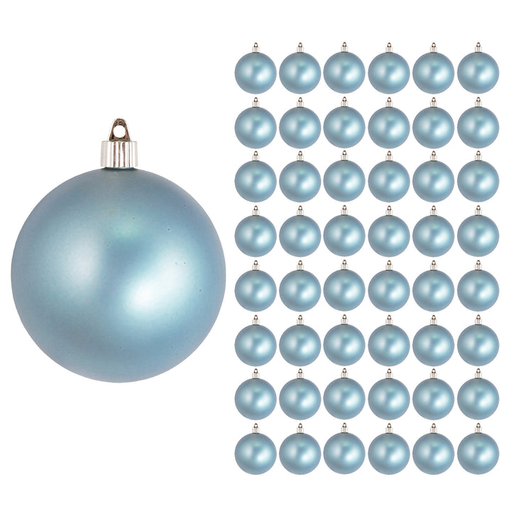 4" (100mm) Commercial Shatterproof Ball Ornament, Matte Arctic Chill, 4 per Bag, 12 Bags per Case, 48 Pieces
