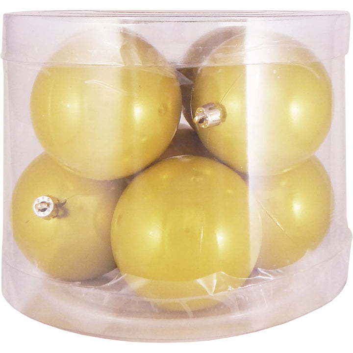 3 1/4" (80mm) Commercial Shatterproof Ball Ornament, Fierce Yellow, Case, 80 Pieces