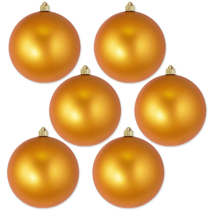 8" (200mm) Giant Commercial Shatterproof Ball Ornament, Imperial Gold, Case, 6 Pieces