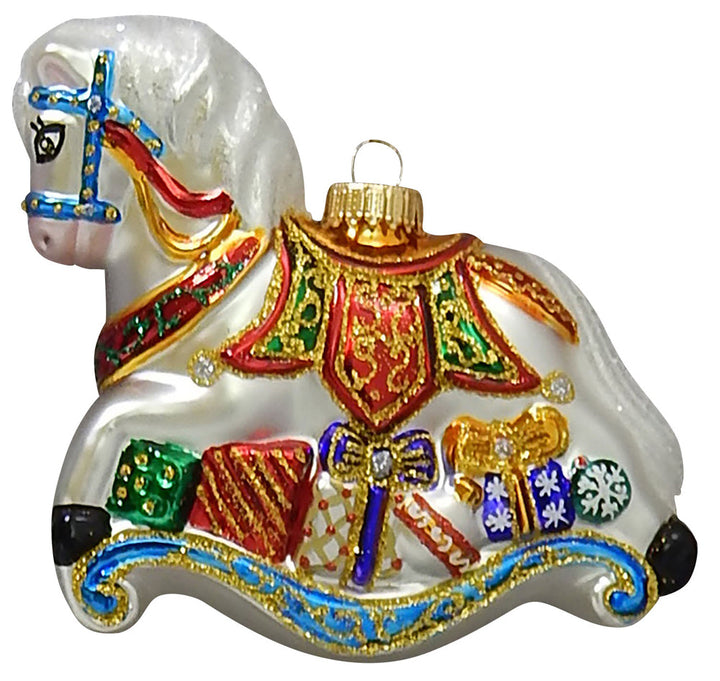 Elegant Rocking Horse Figurine Ornaments, 1/Box, 6/Case, 6 Pieces