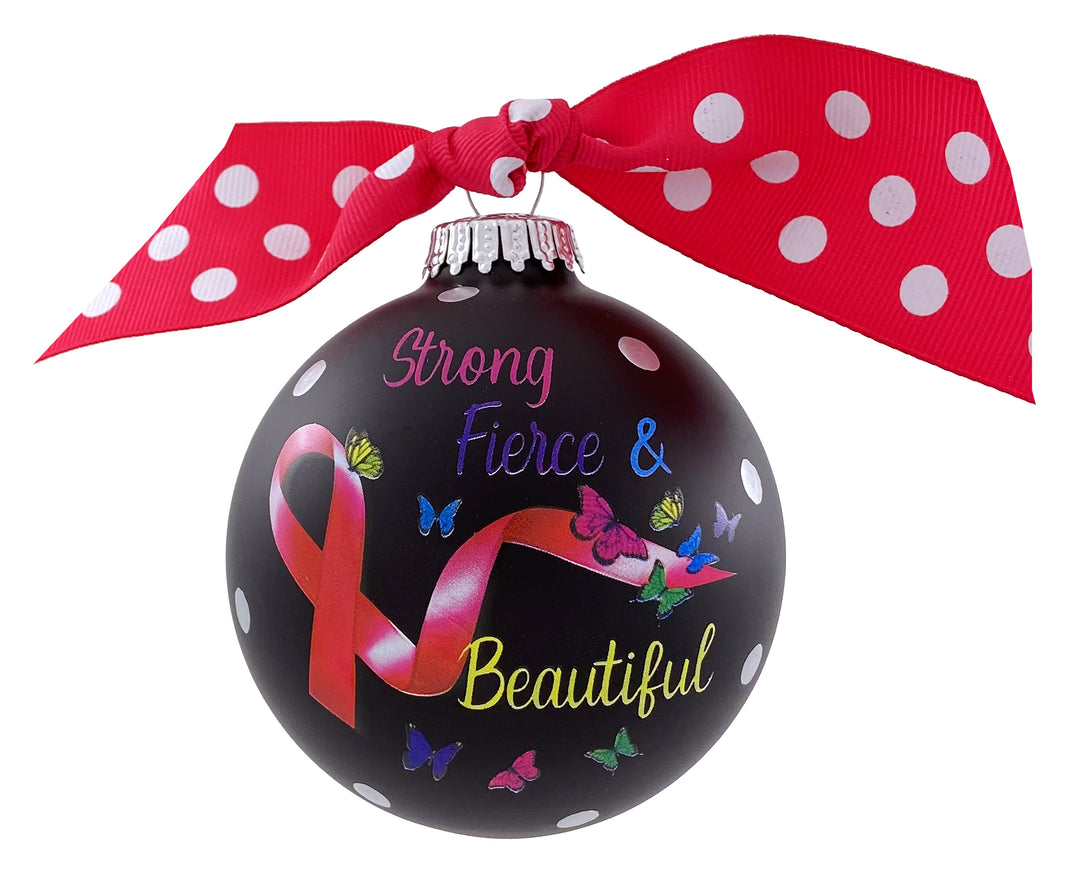 3 1/4" (80mm) Personalizable Hugs Specialty Gift Ornaments, Breast Cancer Awareness, Ebony Black. 1/Box, 12/Case, 12 Pieces