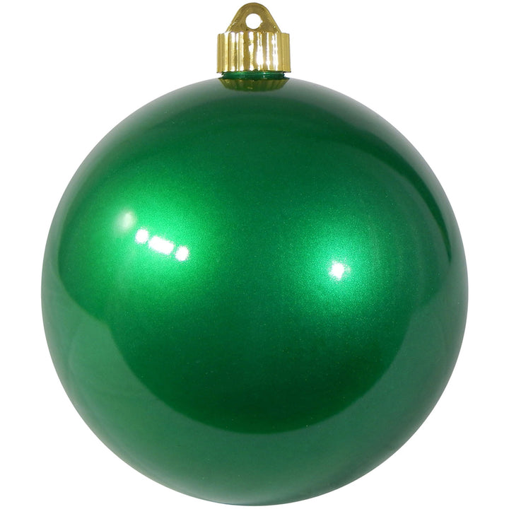 6" (150mm) Commercial Shatterproof Ball Ornament, Candy Green, 2 per Bag, 6 Bags per Case, 12 Pieces