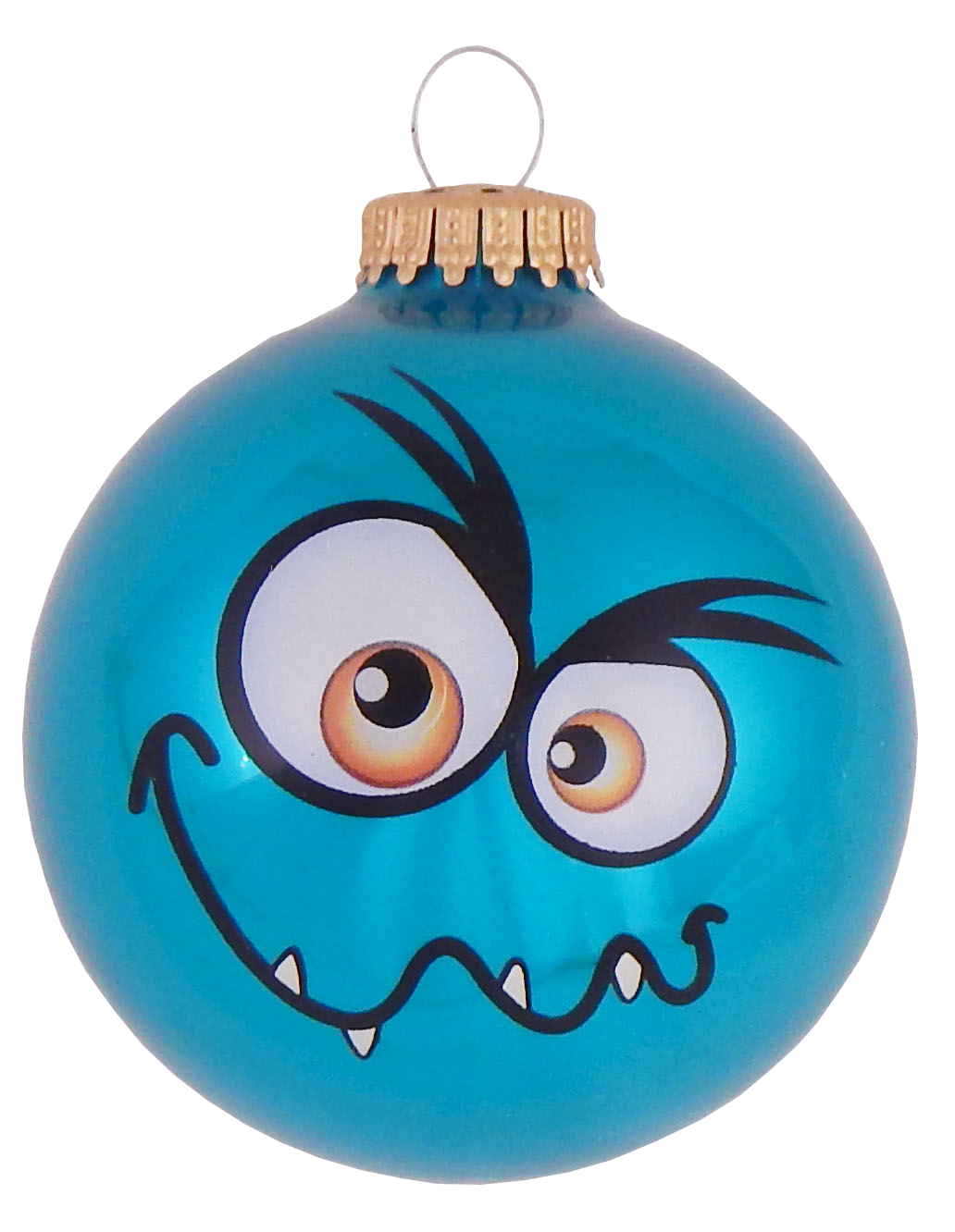 3 1/4" (80mm) Ball Ornaments, Monster Faces, Multi, 1/Box, 12/Case, 12 Pieces